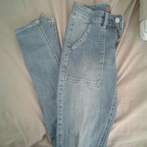 box pocket skinny jeans